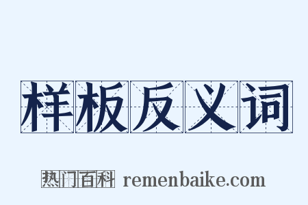 样板反义词是什么意思的图片